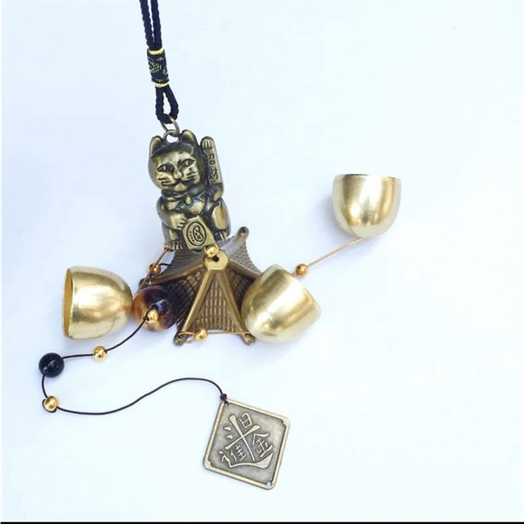 LUCKY JAPANESE NEKO CAT HANGING CHIMES - Picture 6 of 6